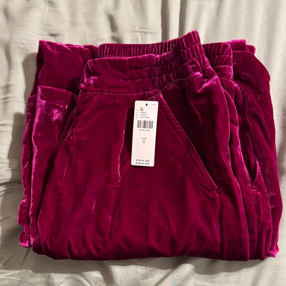 ✨ Anthropologie Wide-Leg Velvet Pants Sz S - Picture 6 of 7